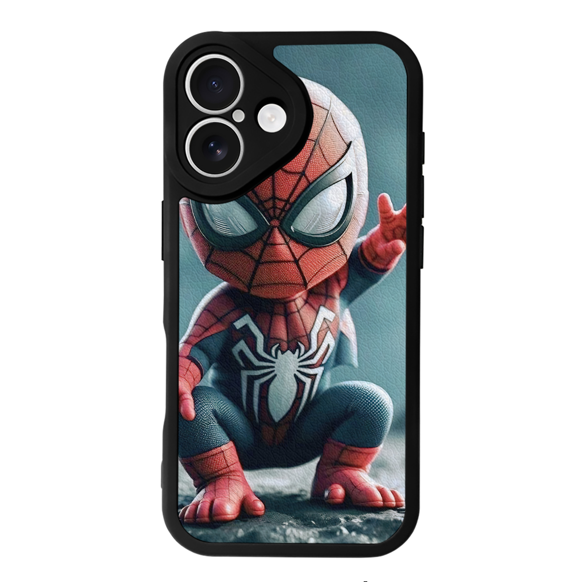 （画像用） Spider Man スパイダーマン 【iPhone 16シリーズ対応】シリコンスマホケース（レザー調） 材質：シリコン